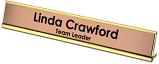 Desk Nameplate - 200 x 50mm - Gold
