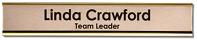Door Nameplate - 250 x 50mm - Gold