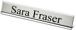 Desk Nameplate - 250 x 50mm - Silver