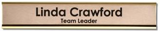 Door Nameplate - 200 x 50mm - Gold
