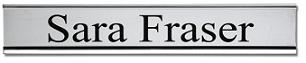 Door Nameplate - 250 x 50mm - Silver